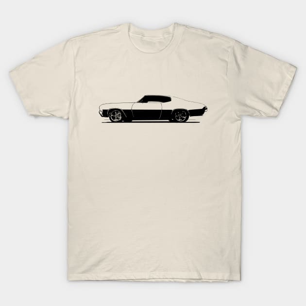 1969 Chevy Chevelle - stylized monochrome T-Shirt by mal_photography